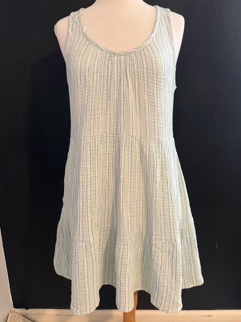 Universal Thread Aqua Gauze Cotton Sleeveless Summer Dress medium